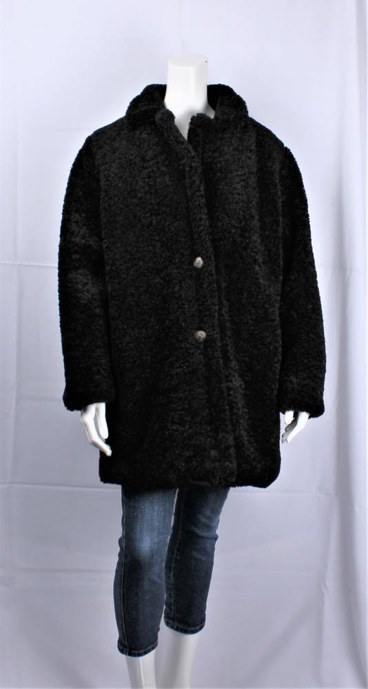 ALICE & LILY double pocket poodle coat w collar black SC/4876BLK JUST $38.00